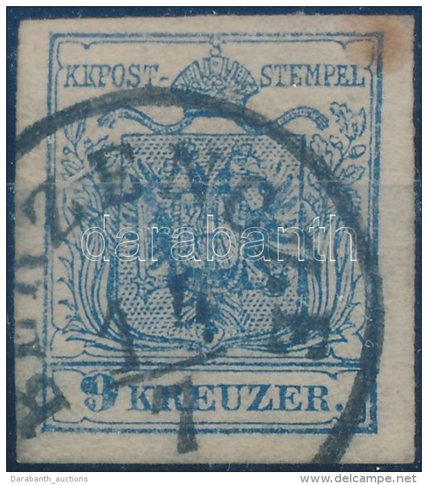 O 1850 9kr MP III. J&oacute; / Sz&eacute;p Sz&eacute;lekkel 'BERZENCZE' (sarokban Folt / Stain) - Autres & Non Classés