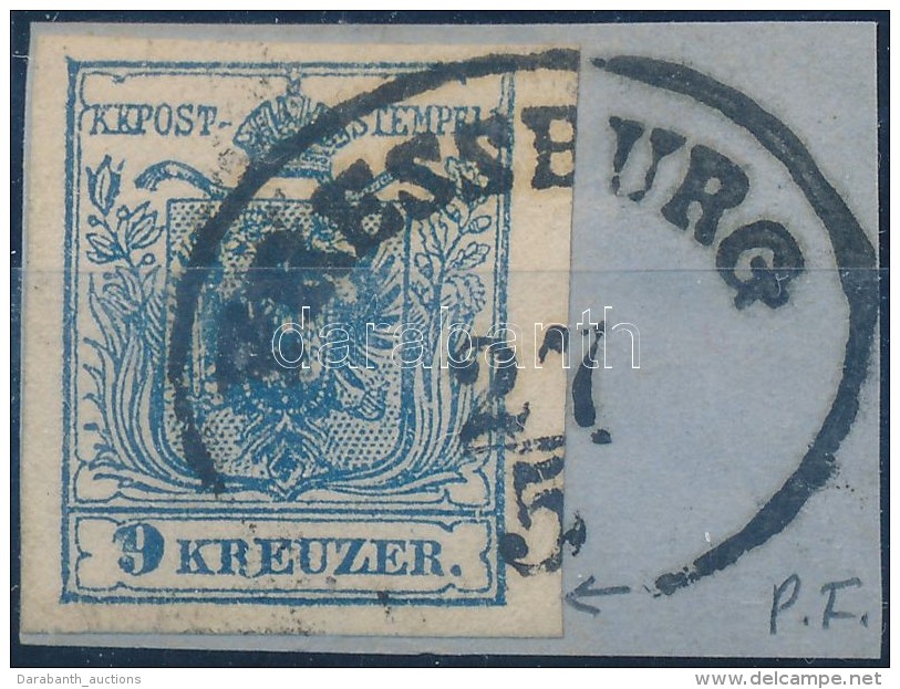 1850 9kr MP III. J&oacute; / &oacute;ri&aacute;si Sz&eacute;lekkel, Lemezhib&aacute;val / With Plate Variety... - Autres & Non Classés