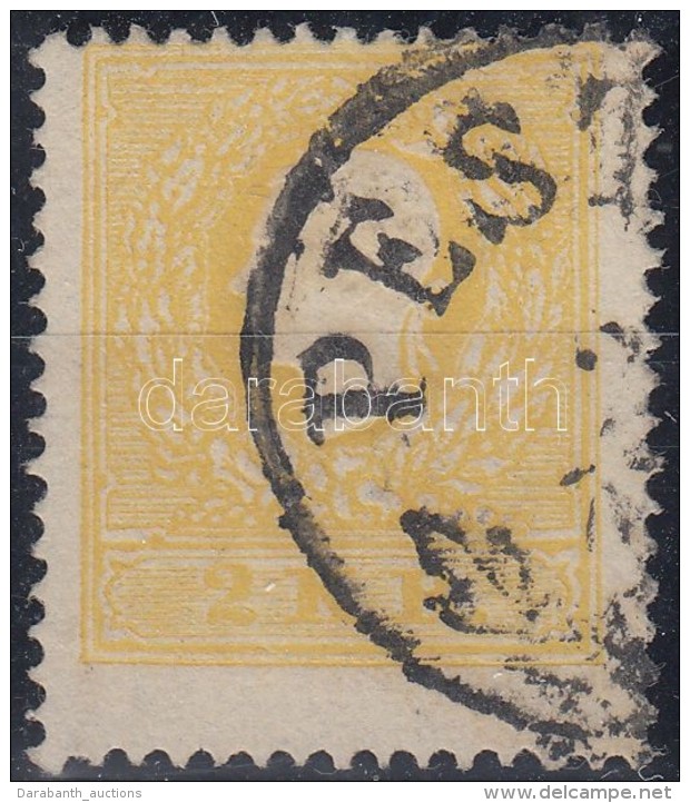 O 1858 2kr S&aacute;rga / Yellow II. 'PESTH' Signed: Ferchenbauer - Autres & Non Classés