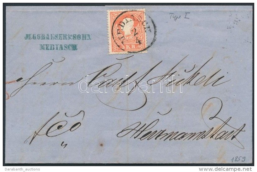 1859 5kr I. Centr&aacute;lt, Lev&eacute;len Teljes Tartalommal / On Cover With Full Content 'MEDIASCH' -... - Autres & Non Classés