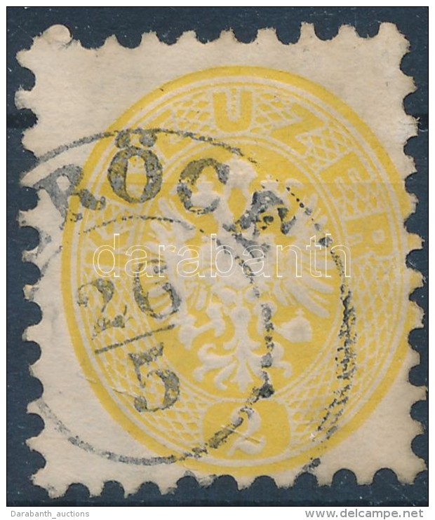 O 1864 2kr S&aacute;rga / Yellow 'VER&Ouml;CE' - Autres & Non Classés