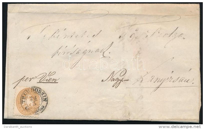 1864 15kr Lev&eacute;len / On Cover ,,THURDOSSIN' - Nagykanizsa - Autres & Non Classés