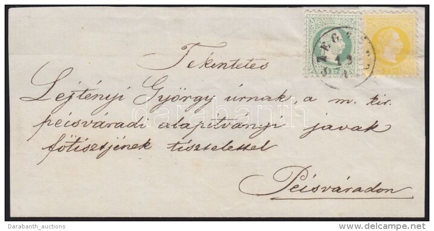 1867 2kr + 3kr K&eacute;tsz&iacute;nÅ± B&eacute;rmentes&iacute;t&eacute;s (enyhe Hajt&aacute;snyom)... - Autres & Non Classés