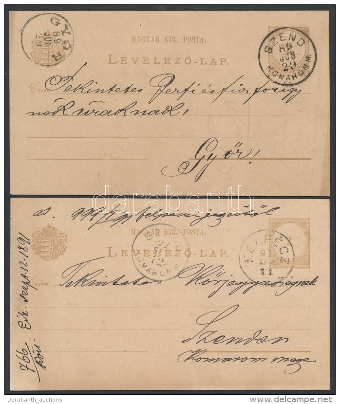 1889-1891 2 Db D&iacute;jjegyes LevelezÅ‘lap - Autres & Non Classés