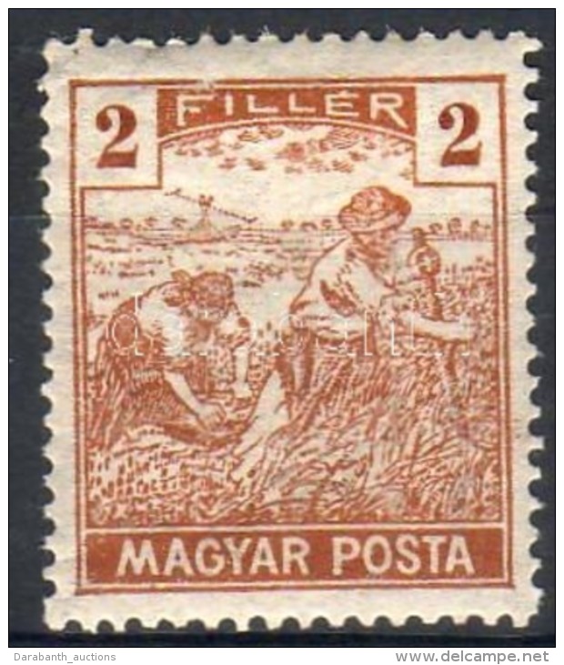 * 1919 Magyar Posta 2f Fel&uuml;l T&ouml;r&ouml;tt Keret - Autres & Non Classés