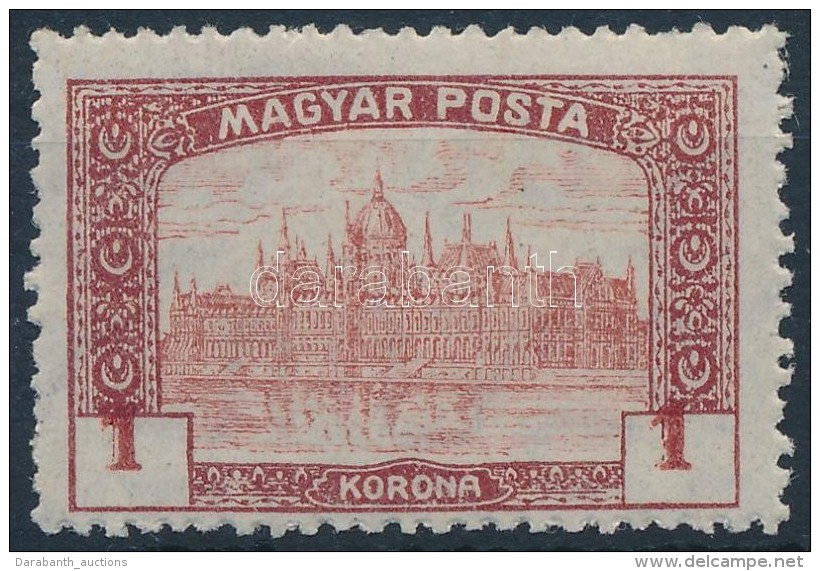 ** 1919 Magyar Posta 1K Eltol&oacute;dott &eacute;rt&eacute;ksz&aacute;mokkal  / Mi 254 With Shifted Numerals - Autres & Non Classés