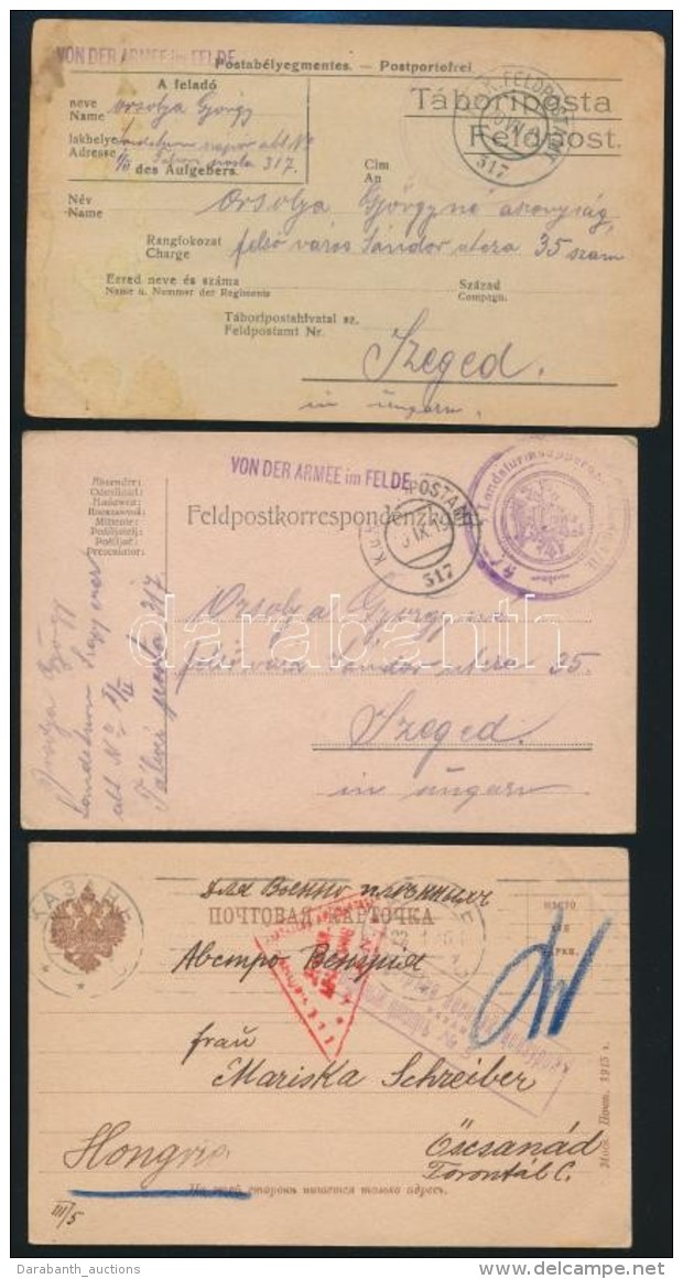 1915-1916 6 Db T&aacute;bori Posta LevelezÅ‘lap - Autres & Non Classés