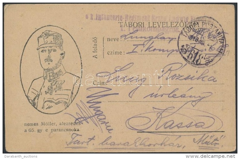 1918 T&aacute;bori Posta LevelezÅ‘lap / Field Postcard 'K.u.k. Infanterie-Regiment ...' + 'TP 618' - Autres & Non Classés