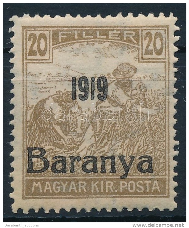 * Baranya I. 1919 Arat&oacute; 20f Bodor Vizsg&aacute;l&oacute;jellel (5.000) - Autres & Non Classés
