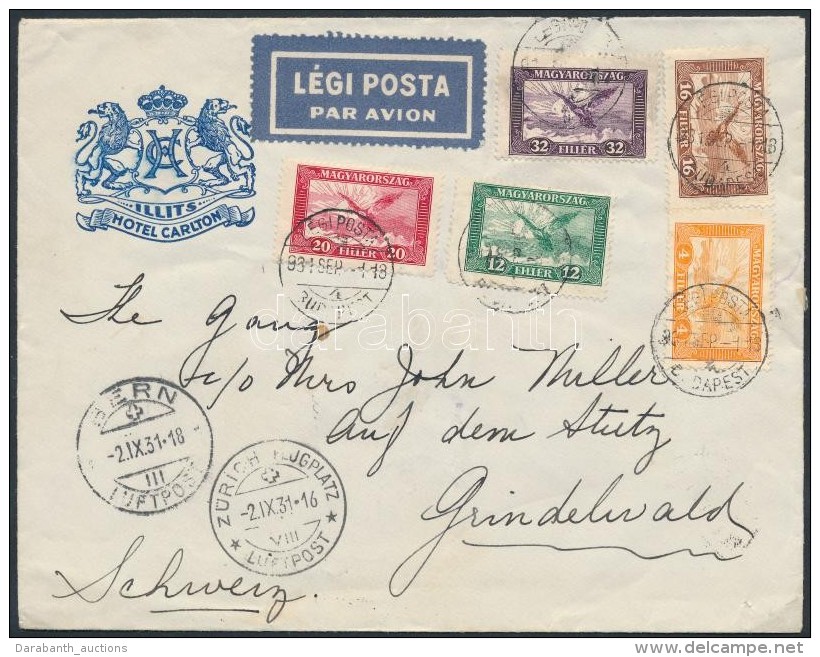 1931 L&eacute;gi Lev&eacute;l Sv&aacute;jcba / Airmail Cover To Switzerland - Autres & Non Classés