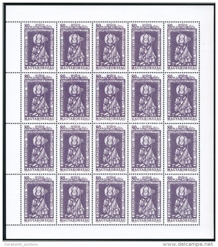 ** 1997 Szent Adalbert Hajtatlan Teljes &iacute;v / Mi 4446 Complete Sheet - Autres & Non Classés