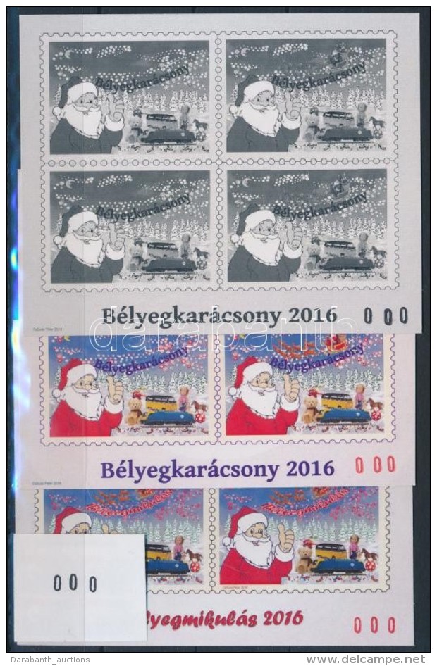 ** 2016 B&eacute;lyegkar&aacute;csony 4 Db Klf Eml&eacute;k&iacute;v 000 Sorsz&aacute;mmal - Autres & Non Classés