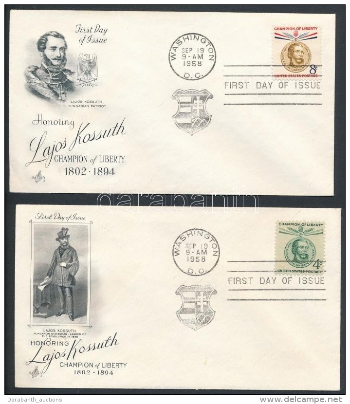 1958 Kossuth Sor 2 FDC-n - Autres & Non Classés