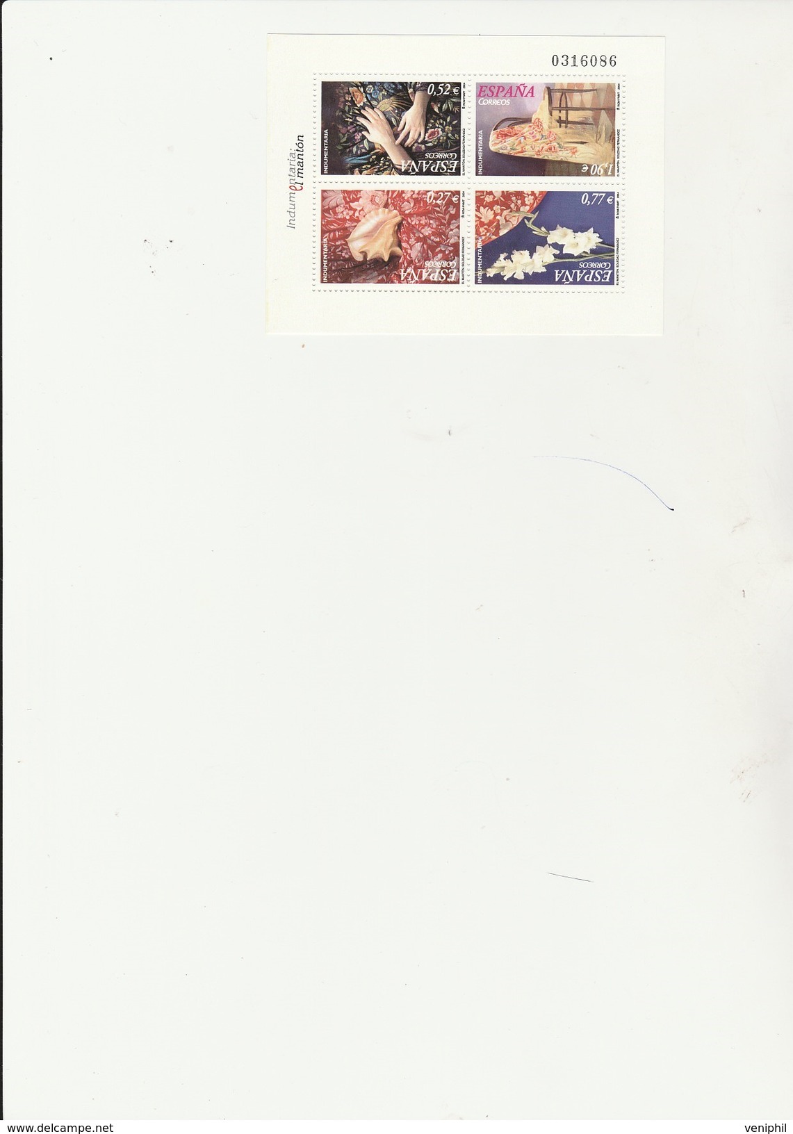 ESPAGNE - FEUILLET N° 3649 A 3652 NEUF XX  ANNEE 2004 - Blocks & Sheetlets & Panes