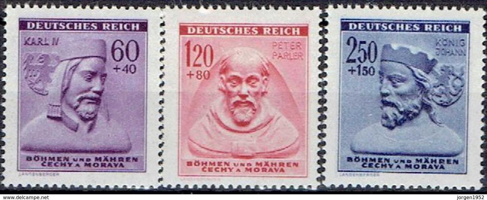 BOHEMIA & MORAVIA # FROM 1943 STAMPWORLD 116-118** - Nuovi