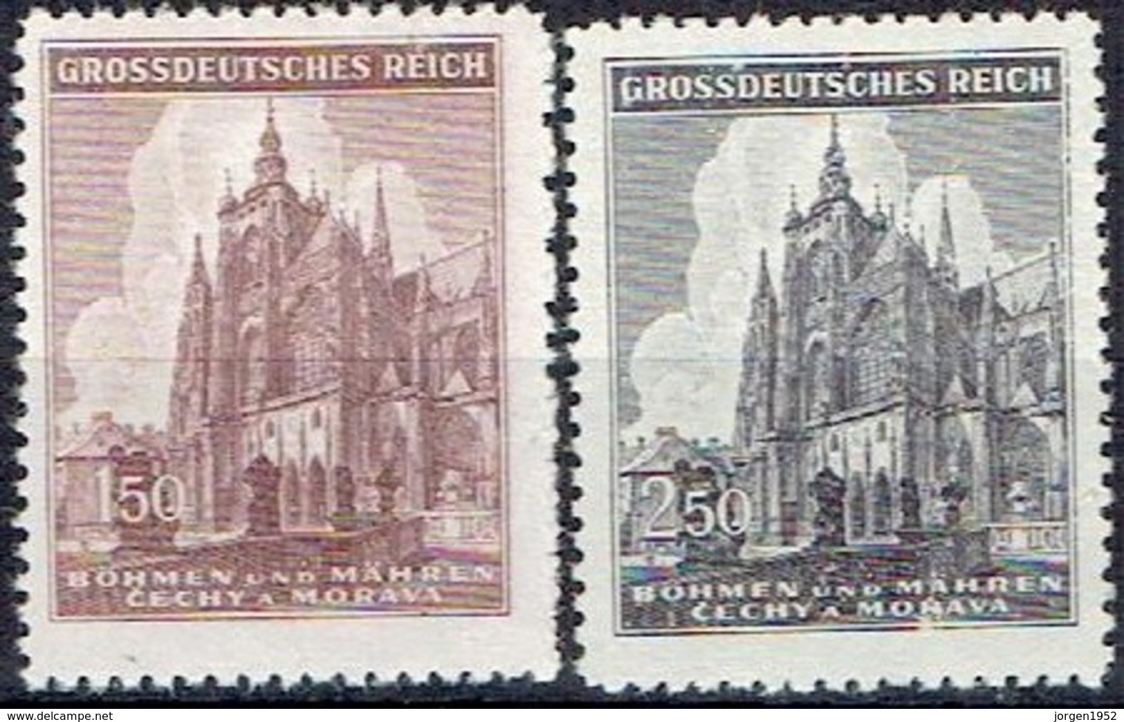 BOHEMIA & MORAVIA #   FROM 1944 STAMPWORLD 142-143** - Nuovi