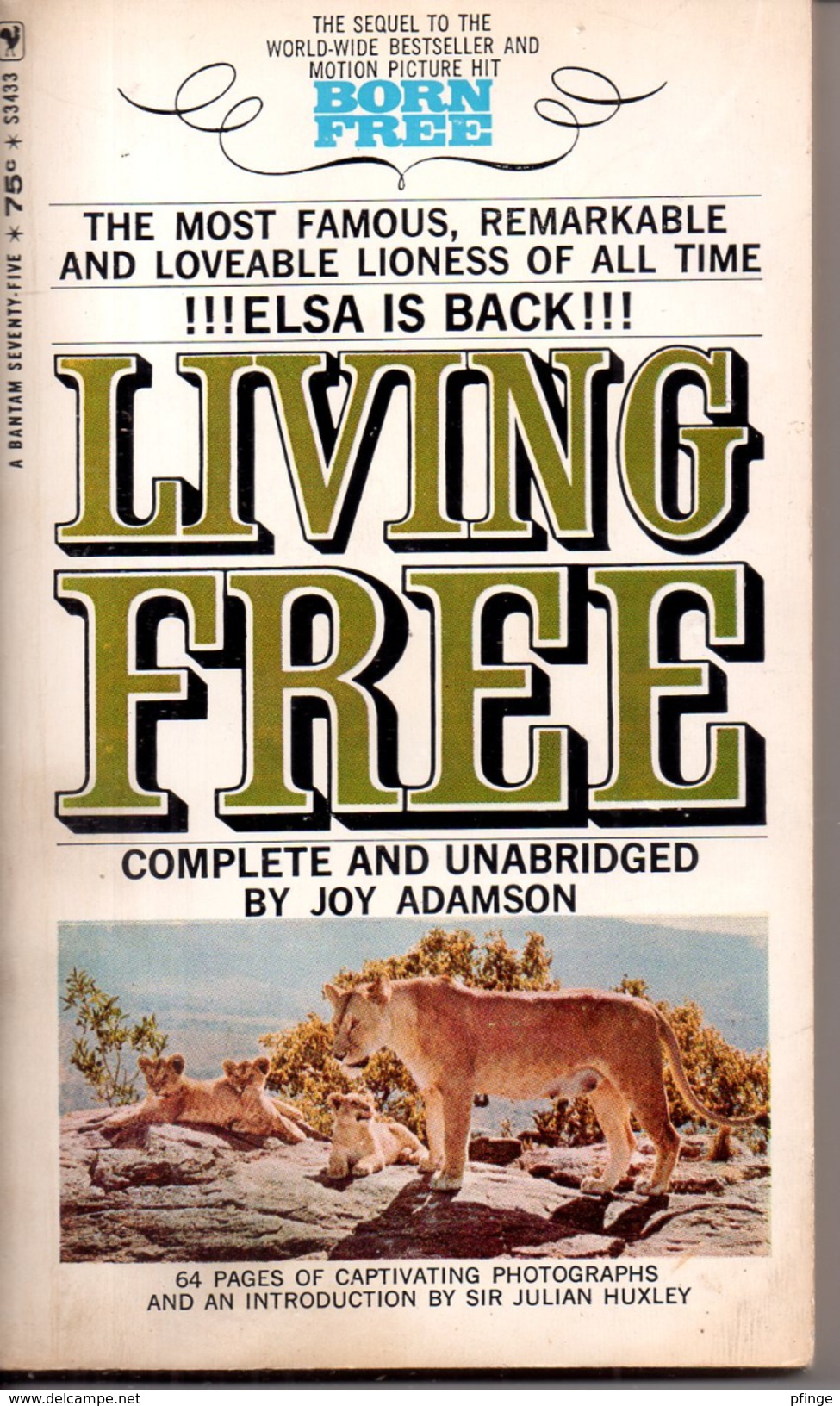 Living Free By Joy Adamson - Vie Sauvage