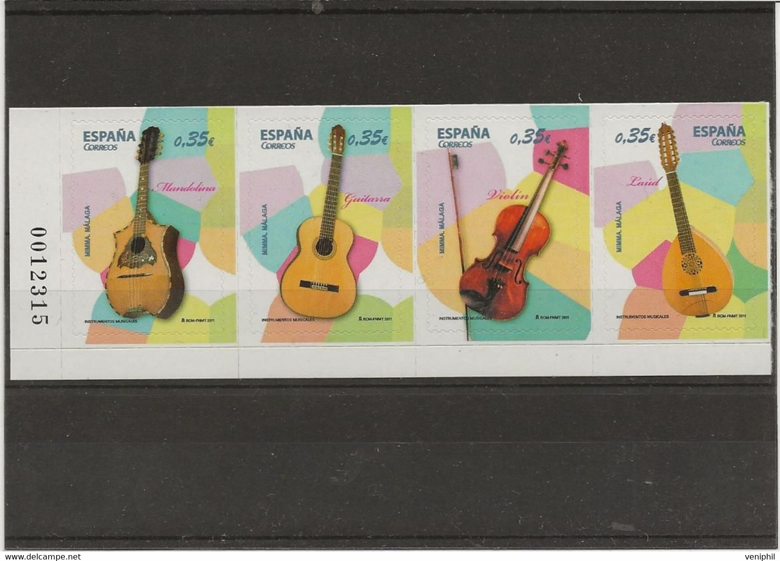 ESPAGNE - N° 4284 A 4287 - INSTRUMENTS DE MUSIQUE  - NEUF XX -ANNEE 2011 - Ongebruikt