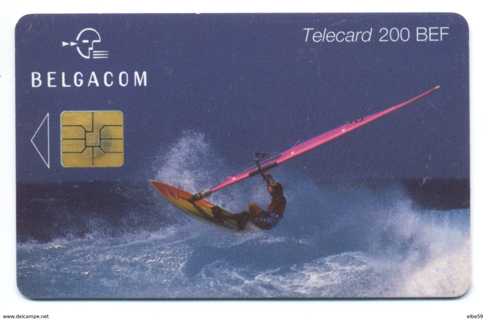 Belgique, Belgacom, Telecard 200, Thème, Sport, Windsurf - Deportes