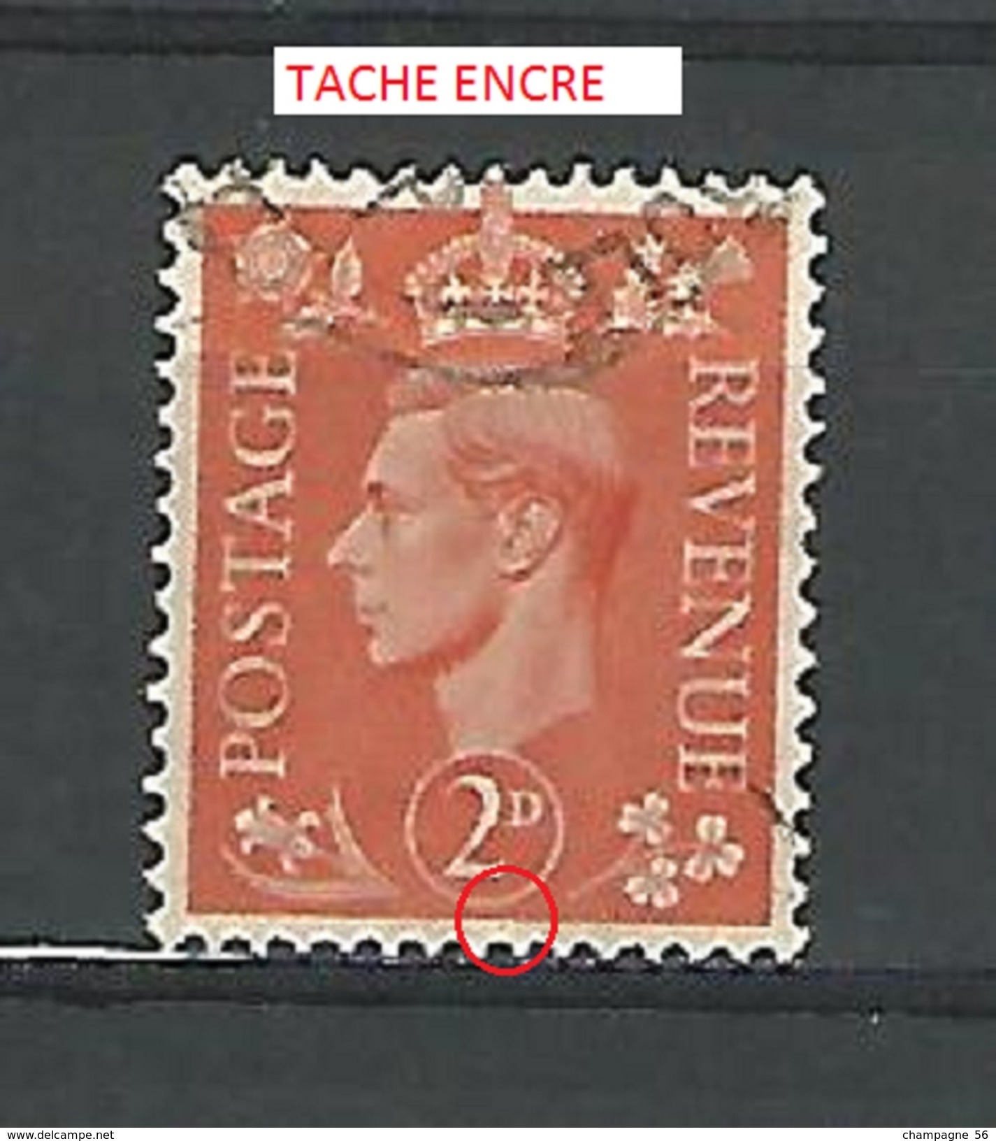 1936 N° 212  GEORGE  VI OBLITÉRÉ - Variétés, Erreurs & Curiosités