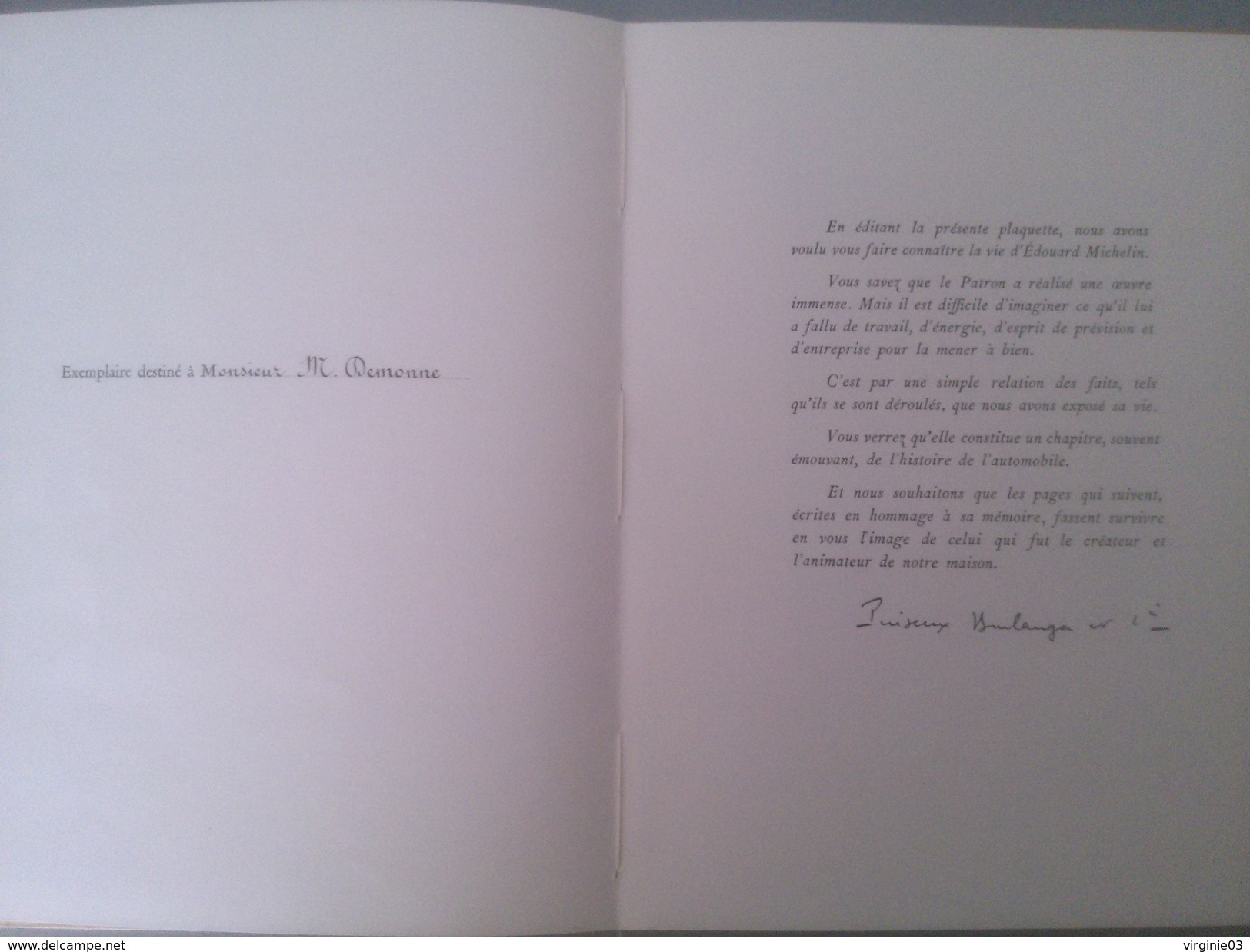 Édouard Michelin 1859 - 1940 - Andere & Zonder Classificatie