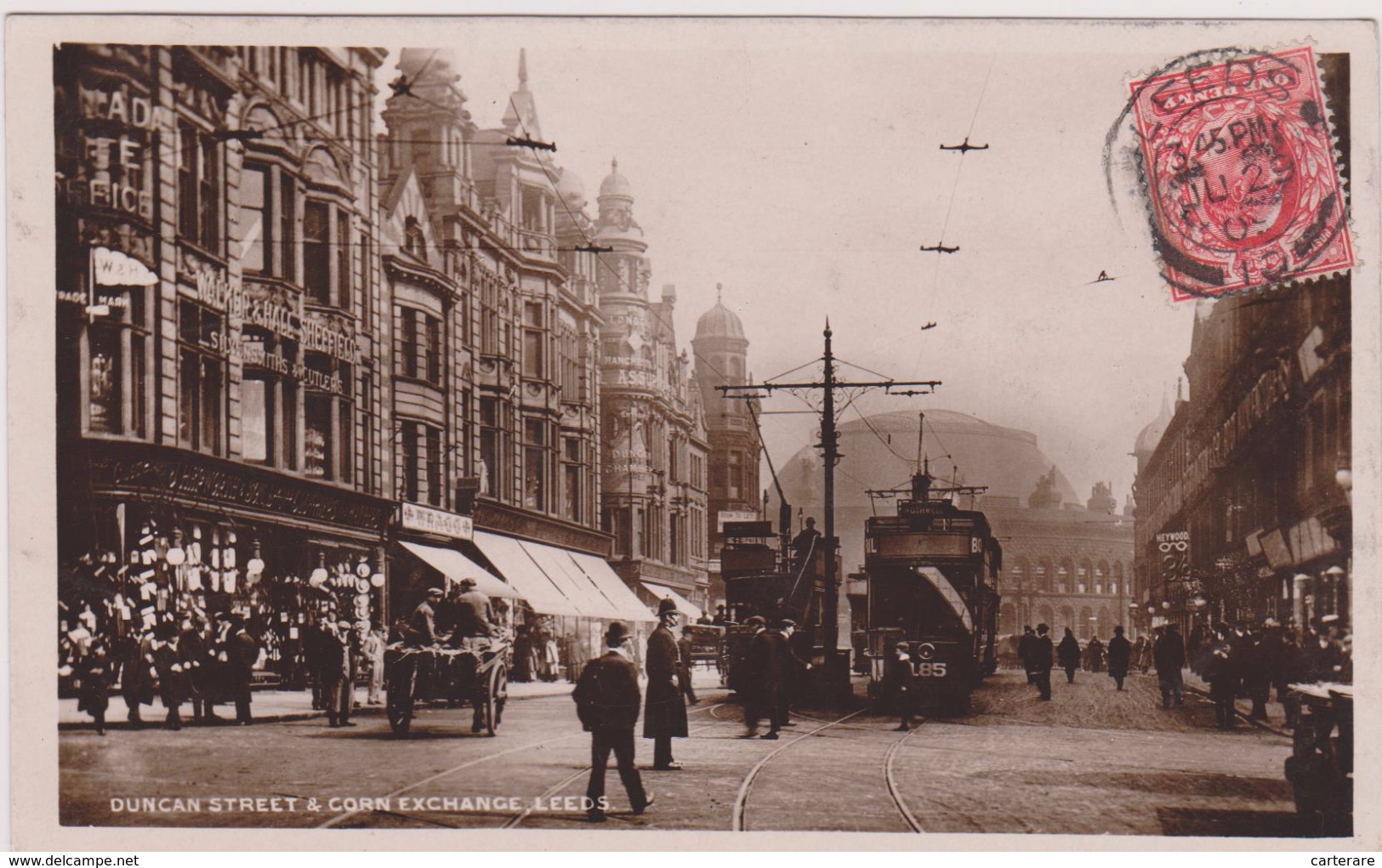 ROYAUME UNI,UNITED KINGDOM,angleterre,england,CARTE ANCIENNE,OLD,1909,YORKSHIRE ,HUMBER,LEEDS,tramway,police - Leeds