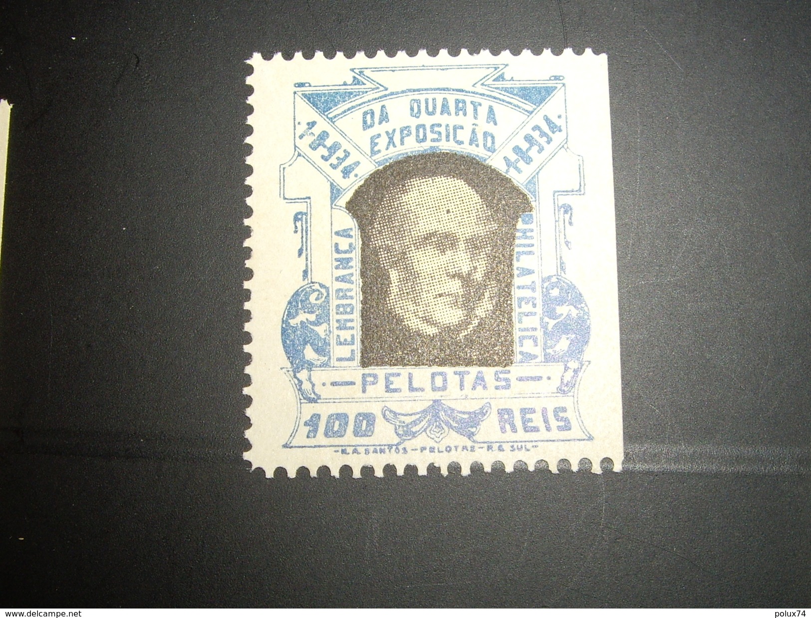 PORTUGAL  BRESIL EXPOSITION PHILATELIQUE  1934  -SG    100 Reis - Ongebruikt