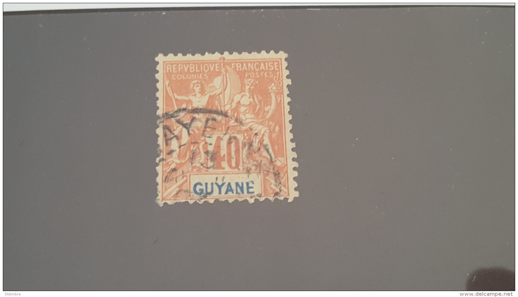 LOT 336397 TIMBRE DE COLONIE GUYANE OBLITERE N°39 - Andere & Zonder Classificatie