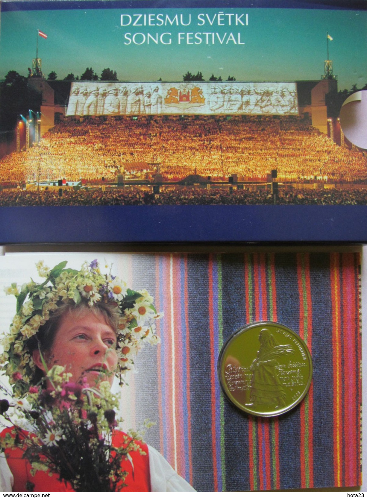 Latvia Lettland , Lettonia 1 Lats 2008 "Song Festival" Cu-Ni BU Coin Card - Latvia