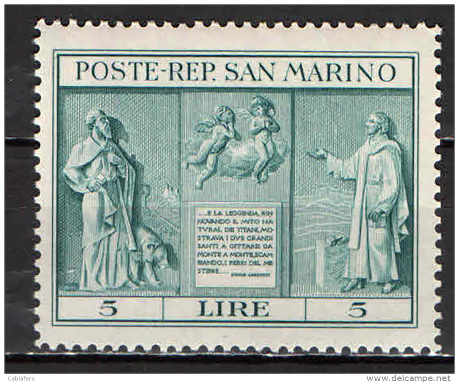 SAN MARINO - 1937 - INDIPENDENZA - NUOVO MNH - Unused Stamps