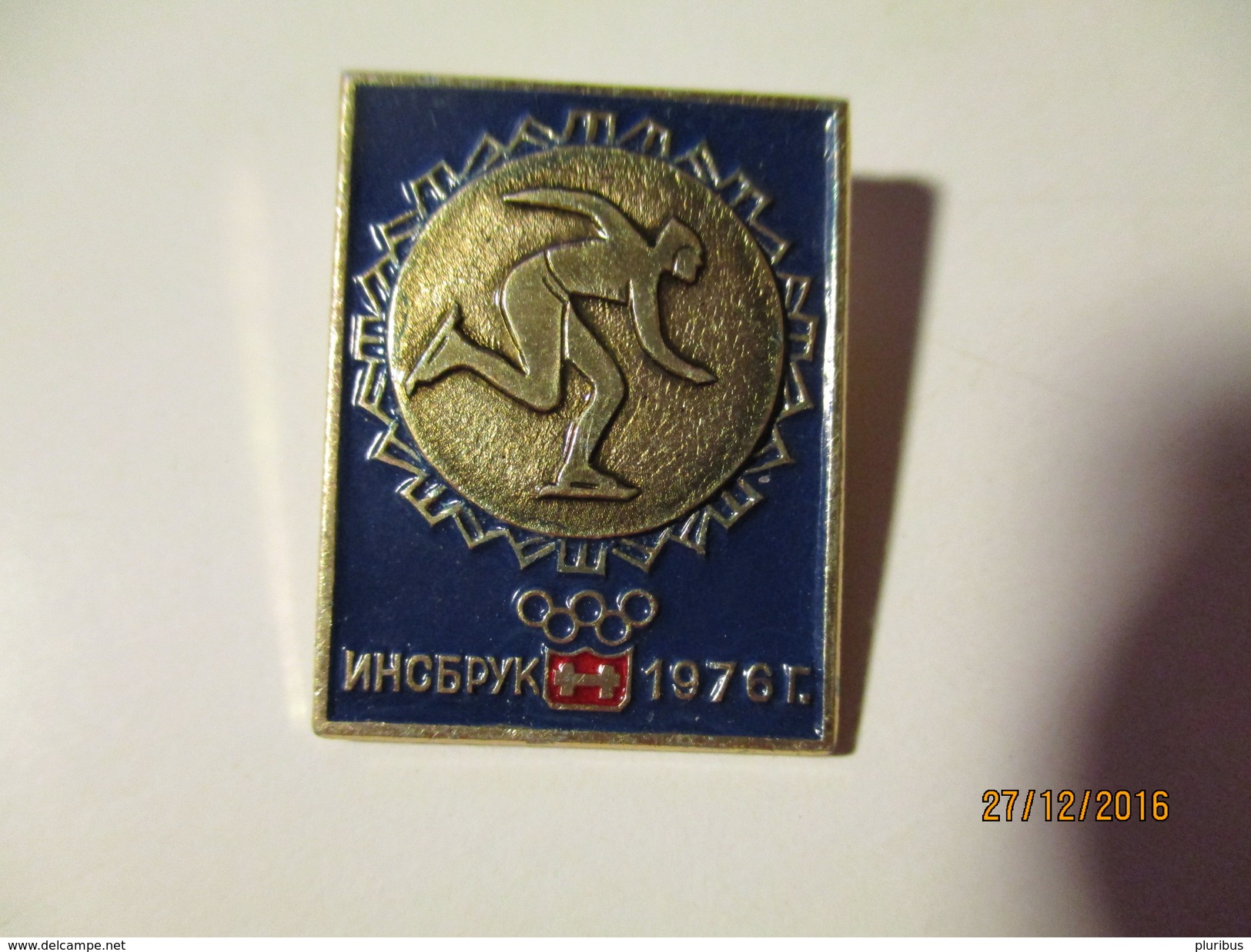 RUSSIA USSR INNSBRUCK AUSTRIA WINTER OLYMPICS 1976 ICE SKATING PIN BADGE , O - Jeux Olympiques