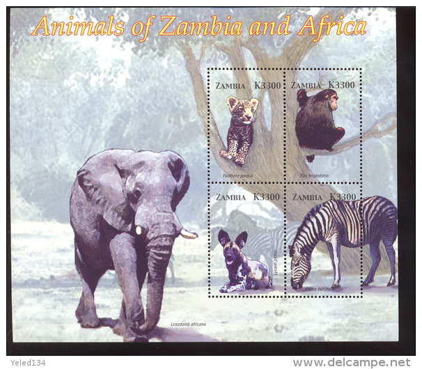 STAMPS FROM ZAMBIA MINT N H SCOTT # 1043  ANIMALS - Zambia (1965-...)