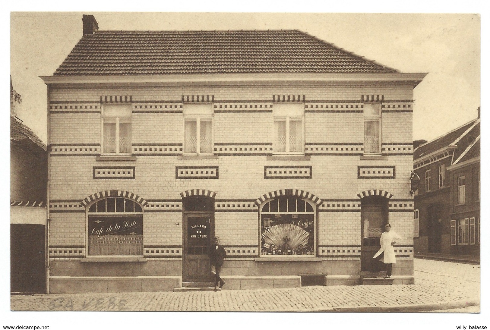 +++ CPA - GAVERE - Maison Schepens - De Craene - Coiffeur - Nels - Café De La Poste - Billard  // - Gavere