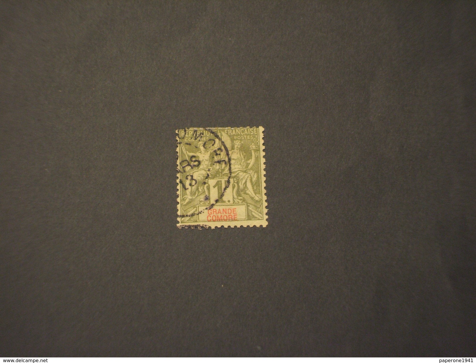 GRANDE COMORE - 1897 ALLEGORIA  1 F. - TIMBRATO/USED - Gebruikt