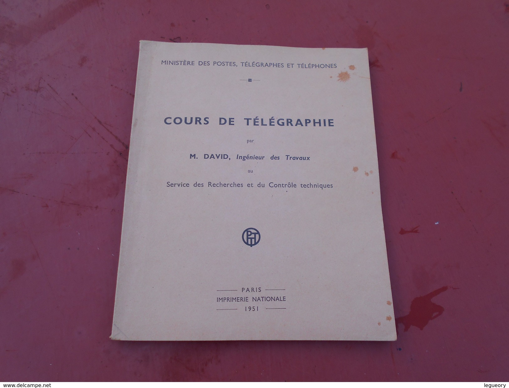 Cours De Telegraphie   1951 - 18 Ans Et Plus