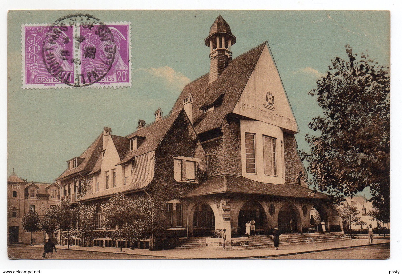 CPA - LE TOUQUET - PARIS PLAGE - LA POSTE - P.T.T - Animée - Colorisée - Ann 30 - N°25 - - Le Touquet