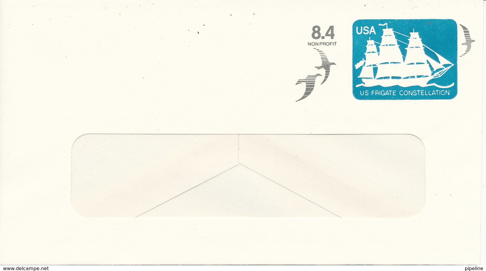 USA Postal Stationery  Window Cover 8.4 US Frigate Constellation In Mint Condition - 1961-80