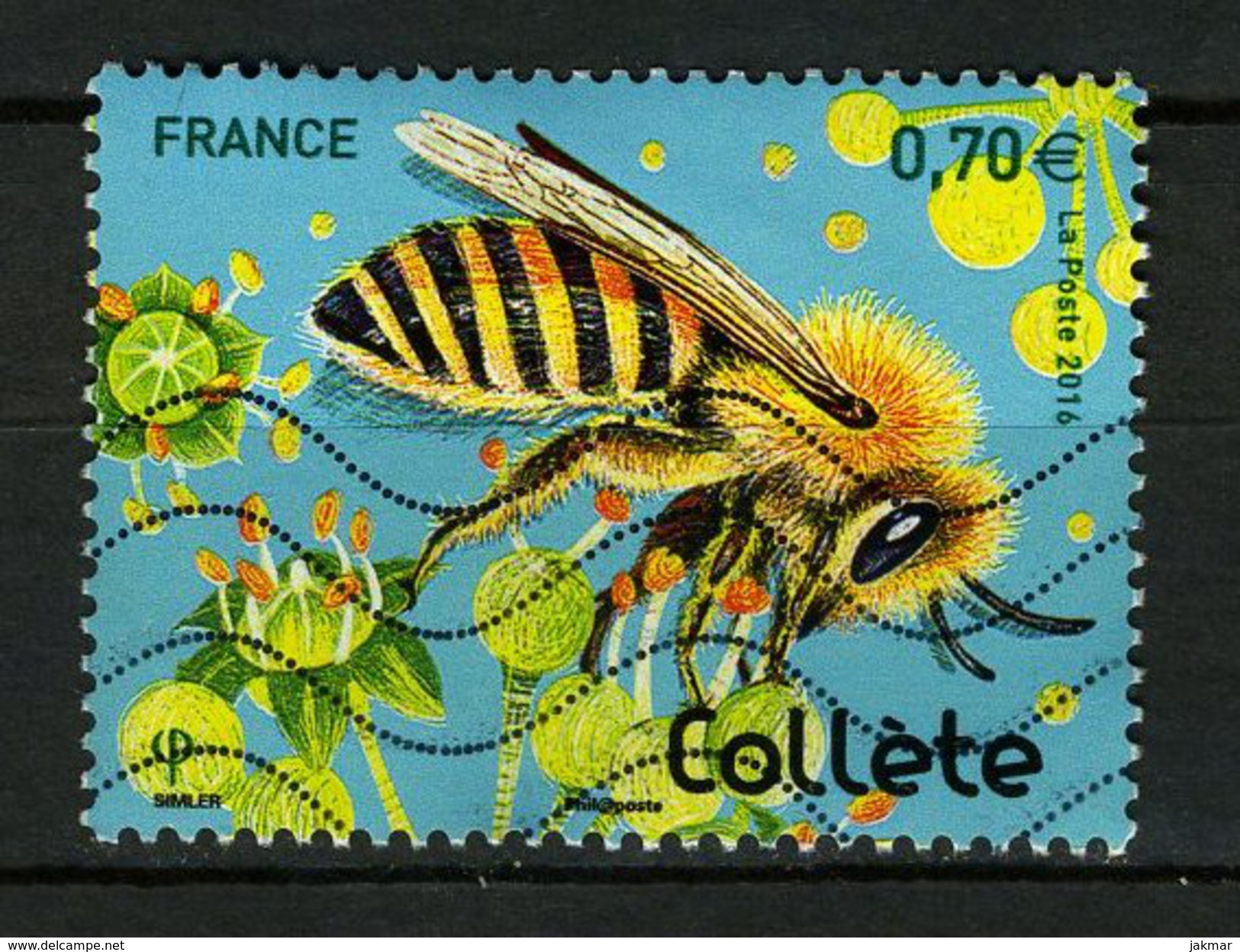 FRANCE 2016 /  YT 5052 ABEILLE COLLETE OBL. - Gebraucht