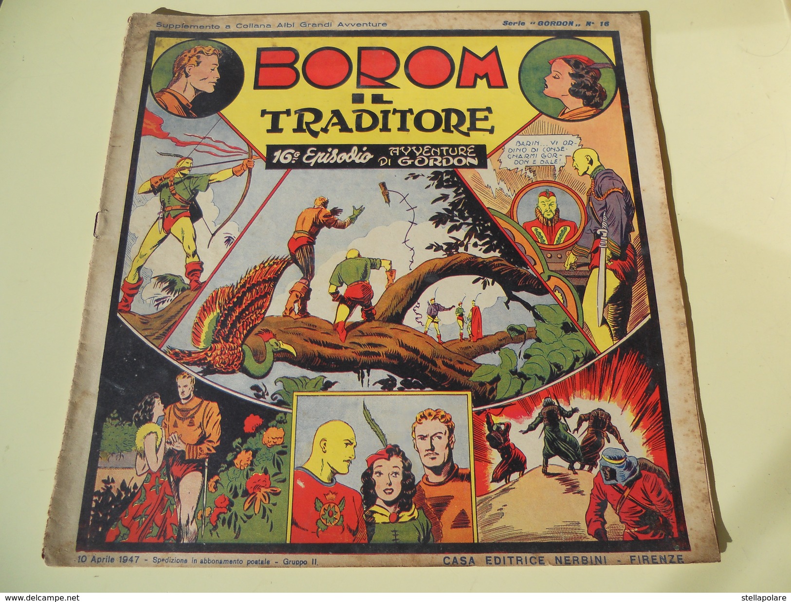 NERBINI - GRANDI AVVENTURE - SERIE GORDON N. 16 - BOROM IL TRADITORE - 1947 - Klassiekers 1930-50