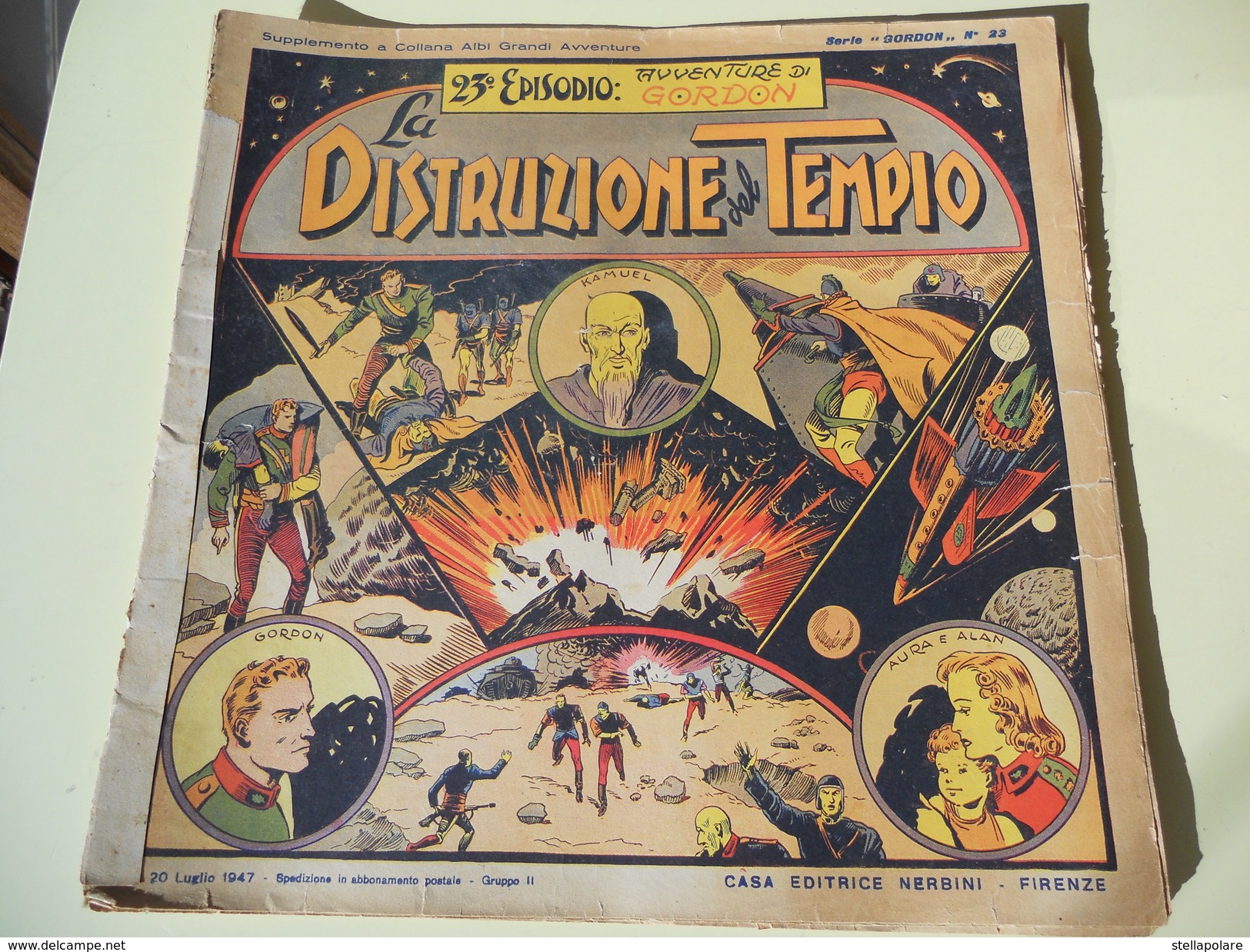NERBINI - GRANDI AVVENTURE - SERIE GORDON N. 23 - LA DISTRUZIONE DEL TEMPIO - 1947 - Comics 1930-50