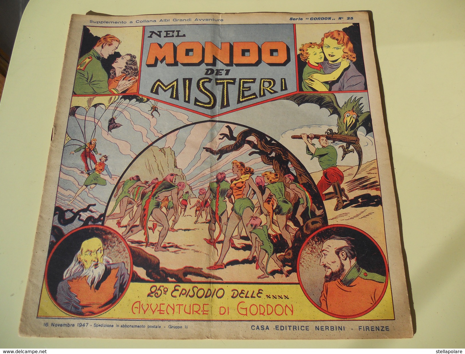 NERBINI - GRANDI AVVENTURE - SERIE GORDON N. 25 - NEL MONDO DEI MISTERI - 1947 - Classici 1930/50