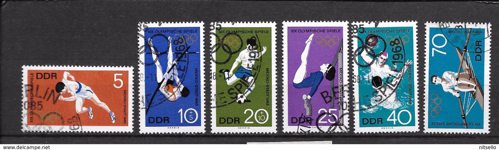 LOTE 1125  ///  ALEMANIA  DEMOCRATICA (DDR) 1968   YVERT Nº: 1100/1105 - Gebraucht