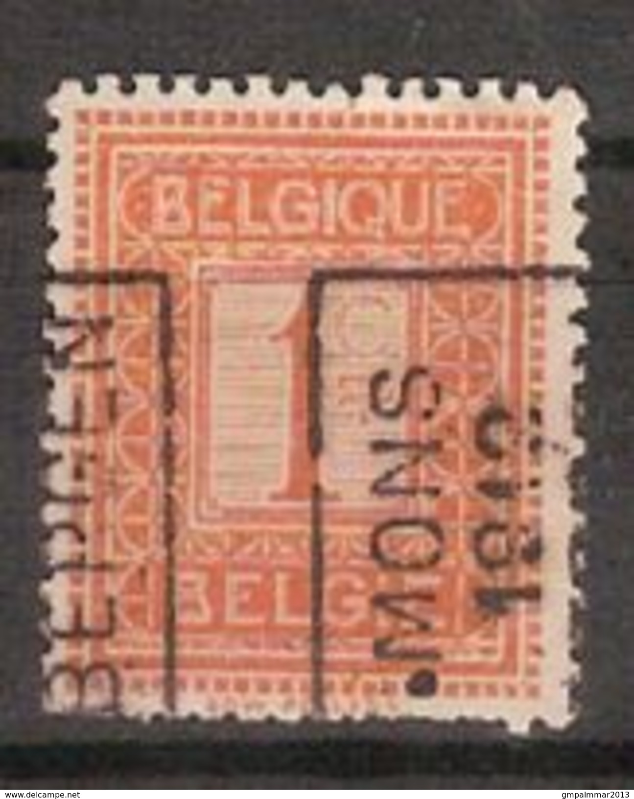 PELLENS Cijfer Nr. 108 Voorafgestempeld Nr. 2019 Type  A  MONS 1912 BERGEN ; Staat Zie Scan ! Inzet Aan 12,5 &euro; ! - Roulettes 1910-19