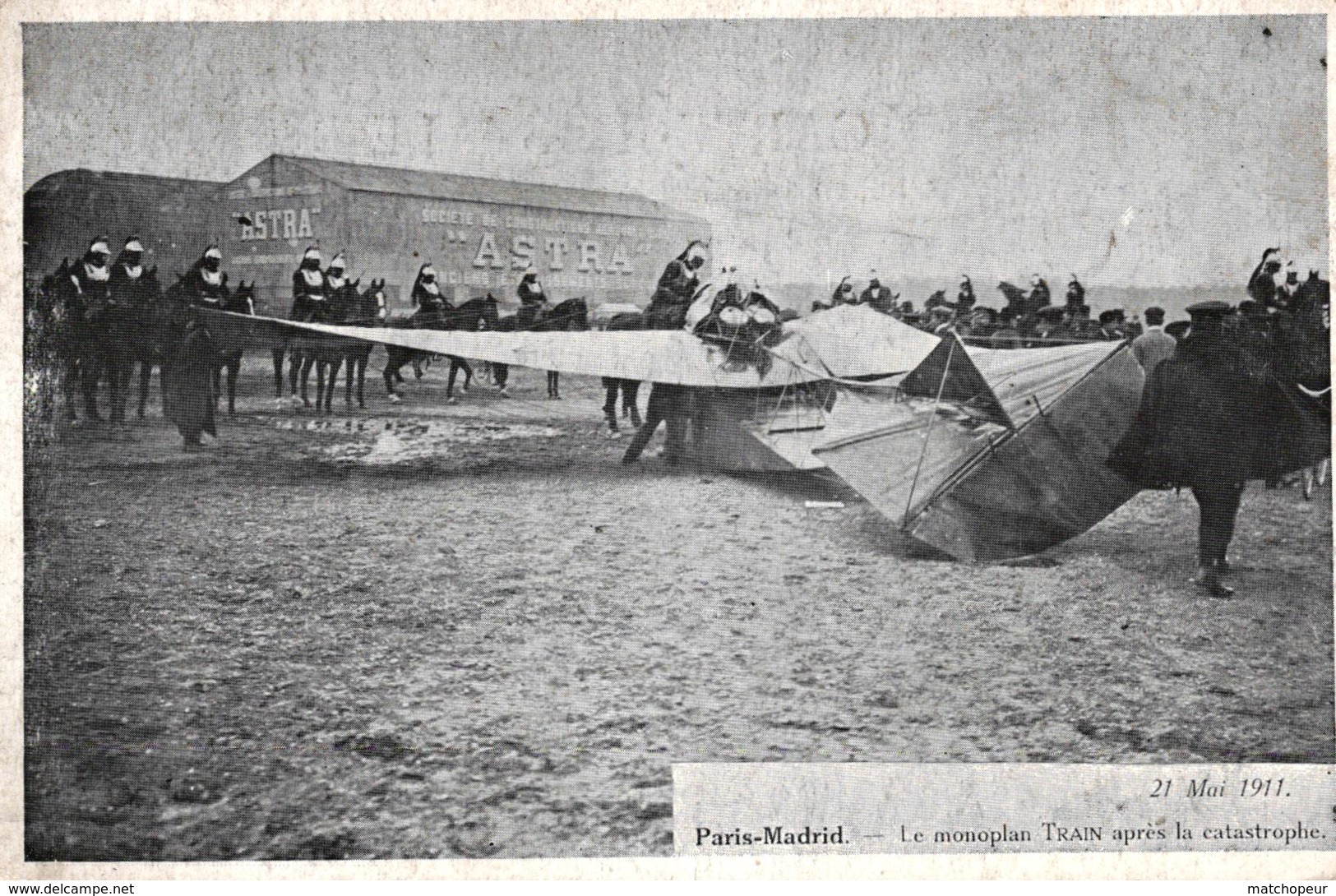 AVION - PARIS MADRID LE MONOPLAN TRAIN APRES LA CATASTROPHE - Autres & Non Classés