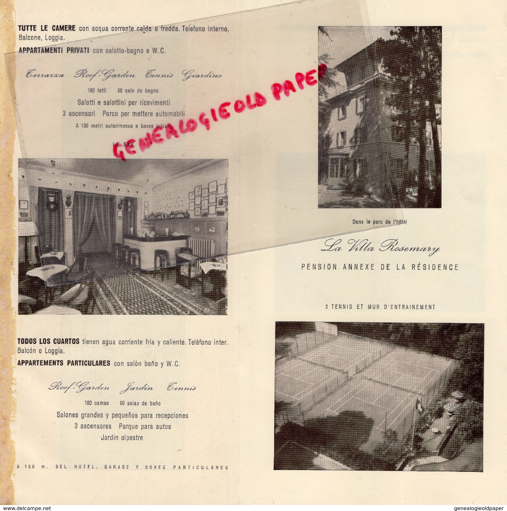 SUISSE - DEPLIANT TOURISTIQUE GENEVE- LA RESIDENCE HOTEL RESTAURANT- 11 ROUTE DE FLORISSANT-MANAGER G.E. LUSSY - Dépliants Touristiques