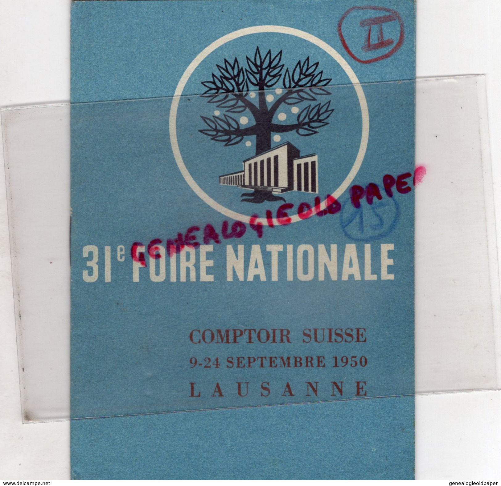 SUISSE - LAUSANNE-PROGRAMME 31 E FOIRE NATIONALE -COMPTOIR SUISSE 9-24 SEPT. 1950 - Programme