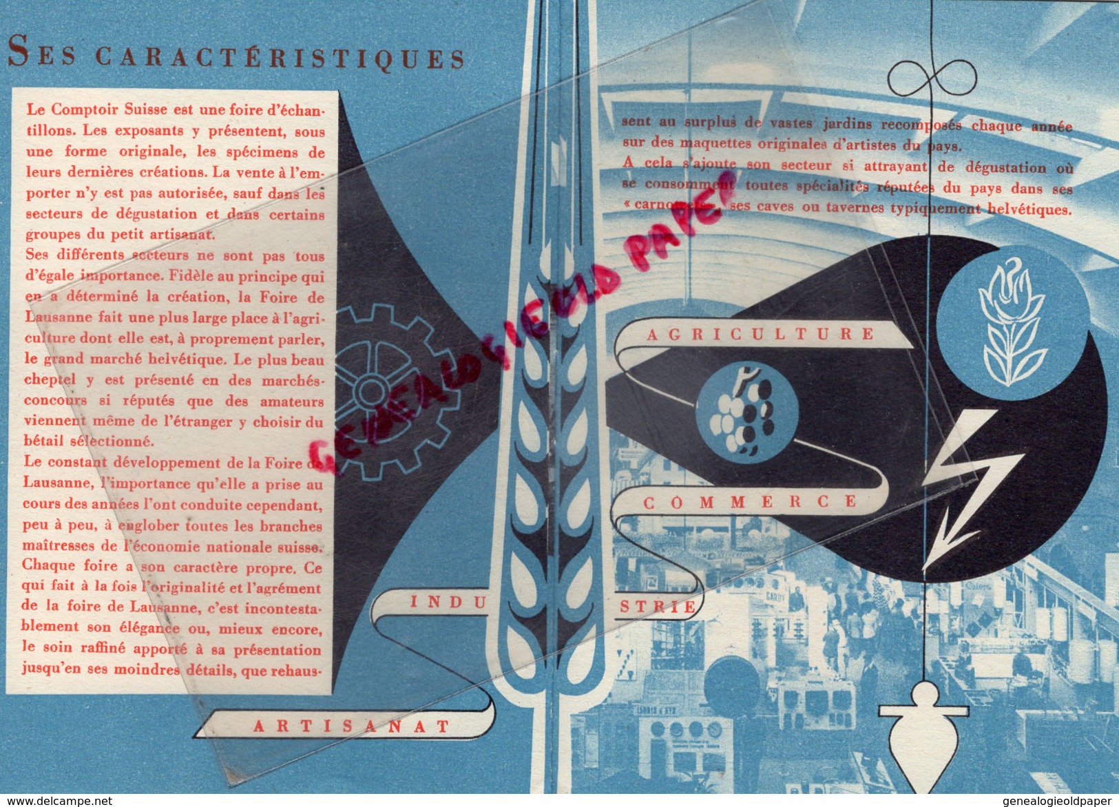 SUISSE - LAUSANNE-PROGRAMME 31 E FOIRE NATIONALE -COMPTOIR SUISSE 9-24 SEPT. 1950