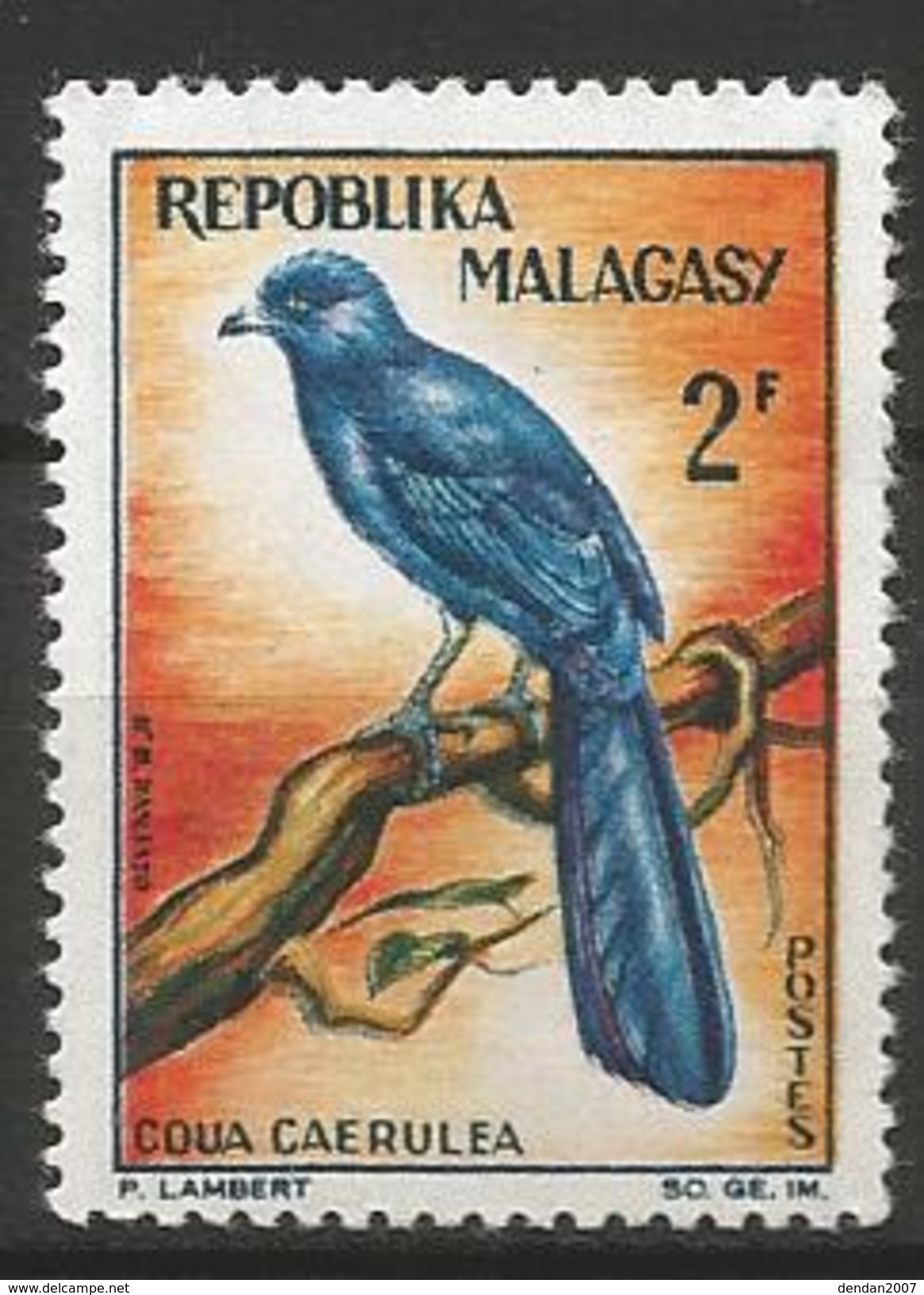 Malagasy (Madagascar) - MNH - Blue Coua ( Coua Caerulea ) - Koekoeken En Toerako's