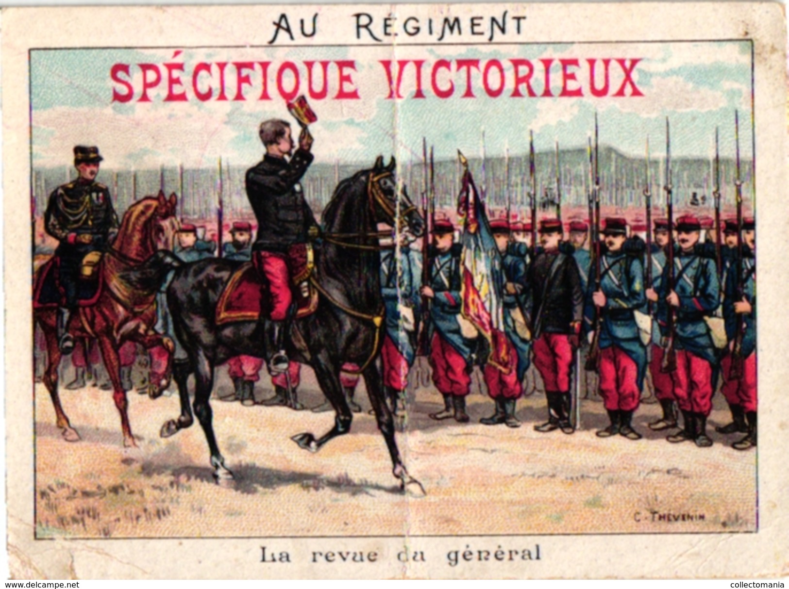 8 Cards Pub.Spécifique Victorieux Pharmacien à Eymet  Dordogne Au Régiment Le Tir Revue Lavabo Militaire ARMY armé