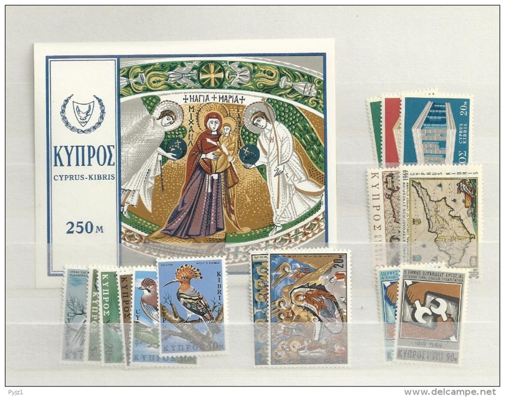 1969 MNH Cyprus, Year Complete, Postfris - Ungebraucht